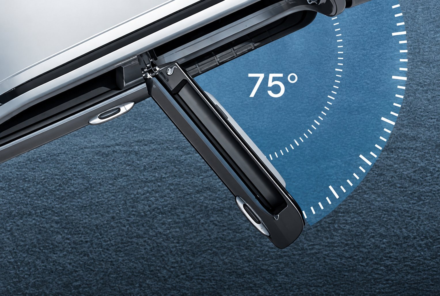 Rear doors open to 75°
