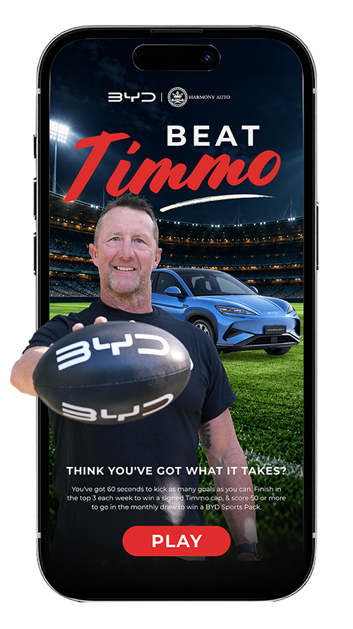 Beat Timmo game on a mobile phone